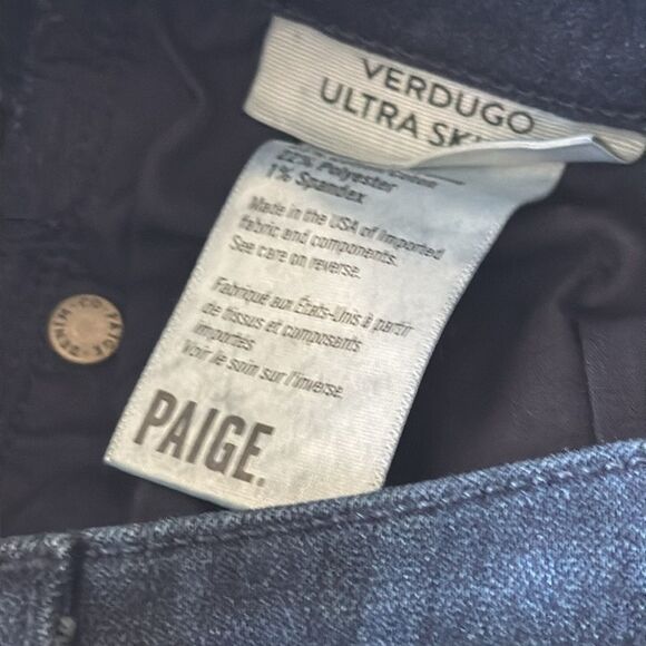 Paige Verdugo Ultra Skinny Jeans Dark Wash Size 23 Stretch Denim Used‎ - Picture 5 of 7